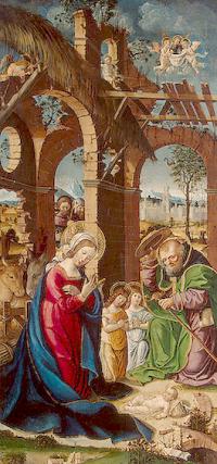 The Nativity ,   Late 15th - early 16th century <em>Gandolfino da Roreto</em> - State Hermitage Museum